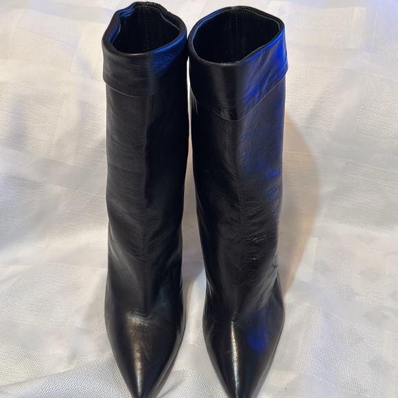 NWOT charles david Women’s Sz 6 US / 36 EU Black Leather Heeled Boots - Picture 3 of 8